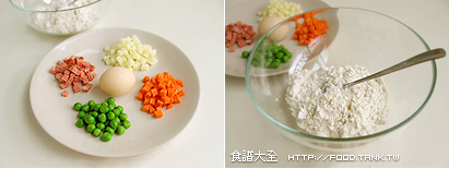 沙拉蛋皮煎餅材料