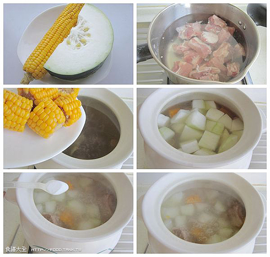 冬瓜玉米排骨湯做法1-4